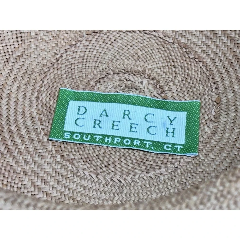 Darcy Creech Southport Straw Hat Wide Brim Peach 21in Beach‎ Resort